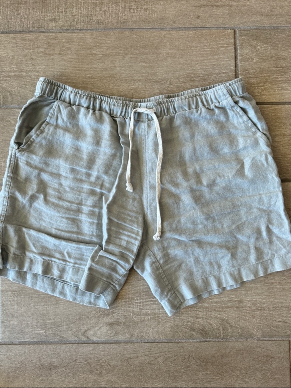 Alex Crane Bo Linen Shorts Size: L